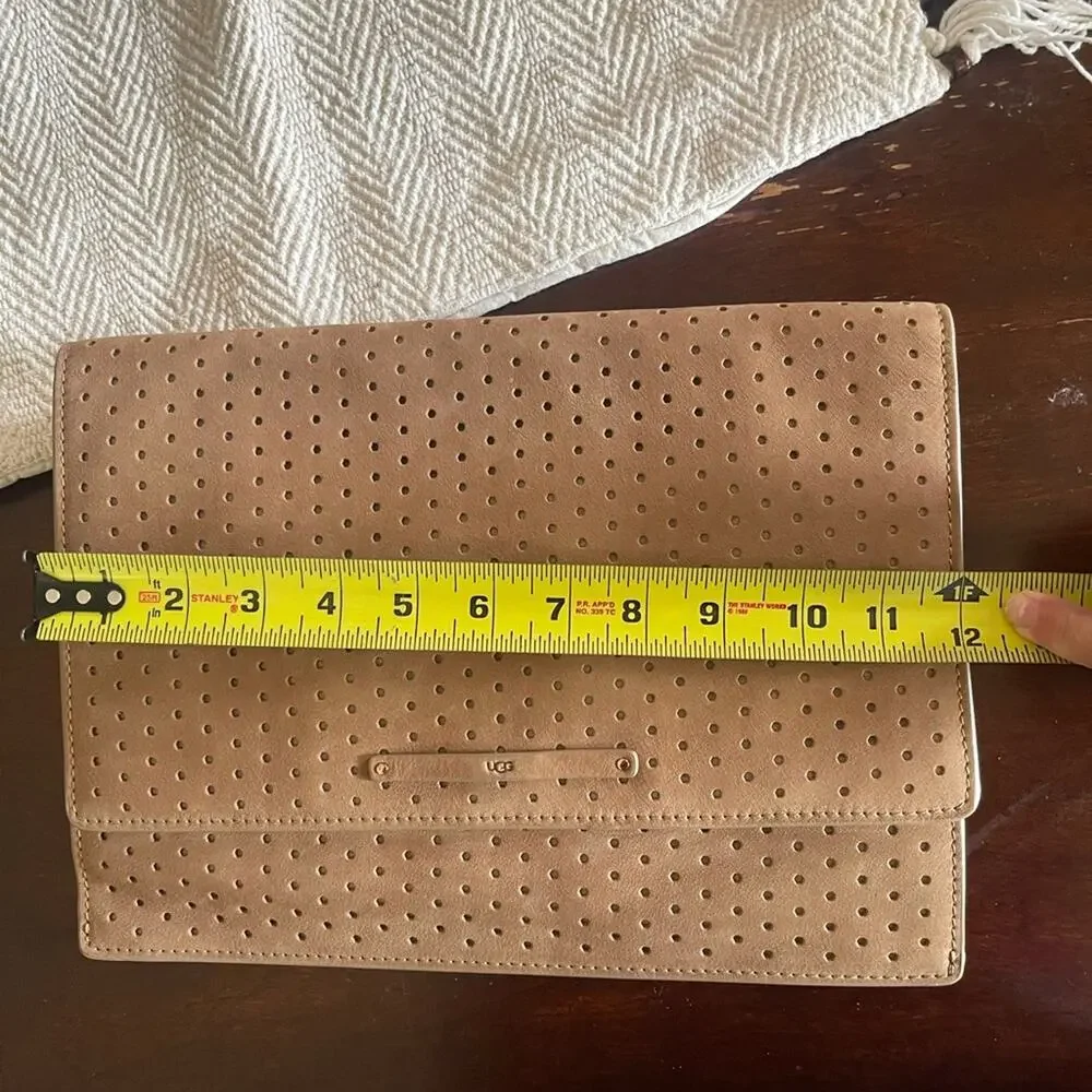 Ugg Tan Perforated Clutch NEW